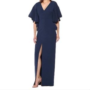 Halston Heritage Wedding formal evening cocktail beautiful sexy Maxi dress Sz 8